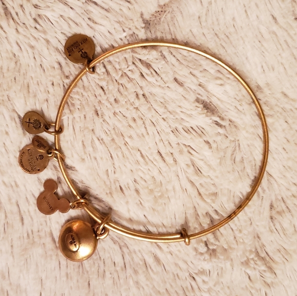 Alex & Ani Disney Bracelet, Gold/Brass with Pink - Picture 2 of 2